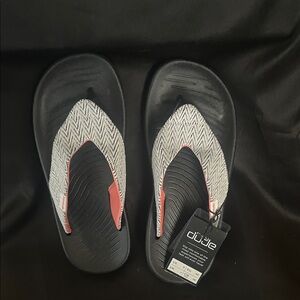 Hey Dude Black and Red Sandals